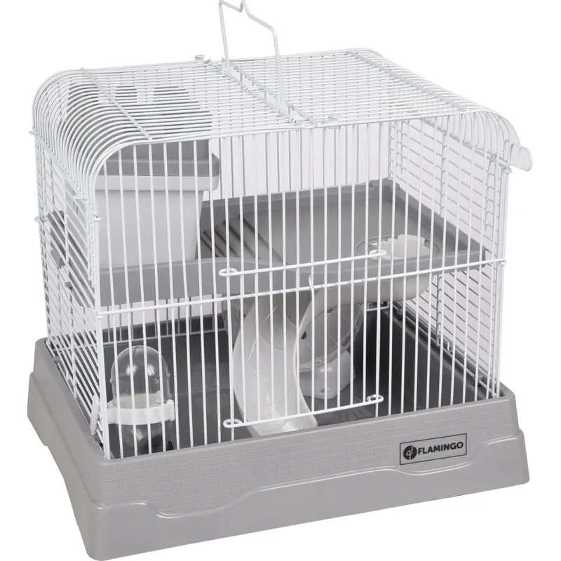 Κλουβί για Χάμστερ Flamingo Hamster Cage Dinky Grey 30x23x26cm ΠΟΥΛΙΑ