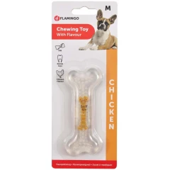 Παιχνίδι - Κόκκαλο Flamingo TPR  Bone Transpa Chicken Flavour Medium 12cm Παιχνίδι - Κόκκαλο Flamingo TPR  Bone Transpa Chicken Flavour Medium 12cm