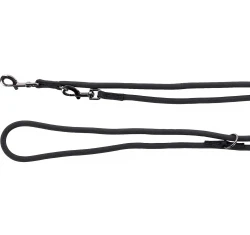 Λουρί - Οδηγός Σκύλου 3 σημείων Flamingo Training Leash Aiden Black 1,2x200cm