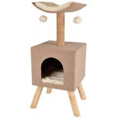 Γατόδεντρο Flamingo Scandi Tree House Beige 35x35x77cm