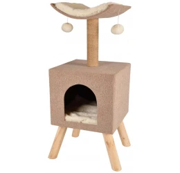Γατόδεντρο Flamingo Scandi Tree House Beige 35x35x77cm
