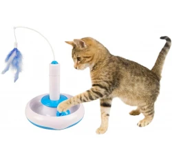 Παιχνίδι Γάτας Flamingo CT plate with feather and ball 18x18cm Παιχνίδι Γάτας Flamingo CT plate with feather and ball 18x18cm