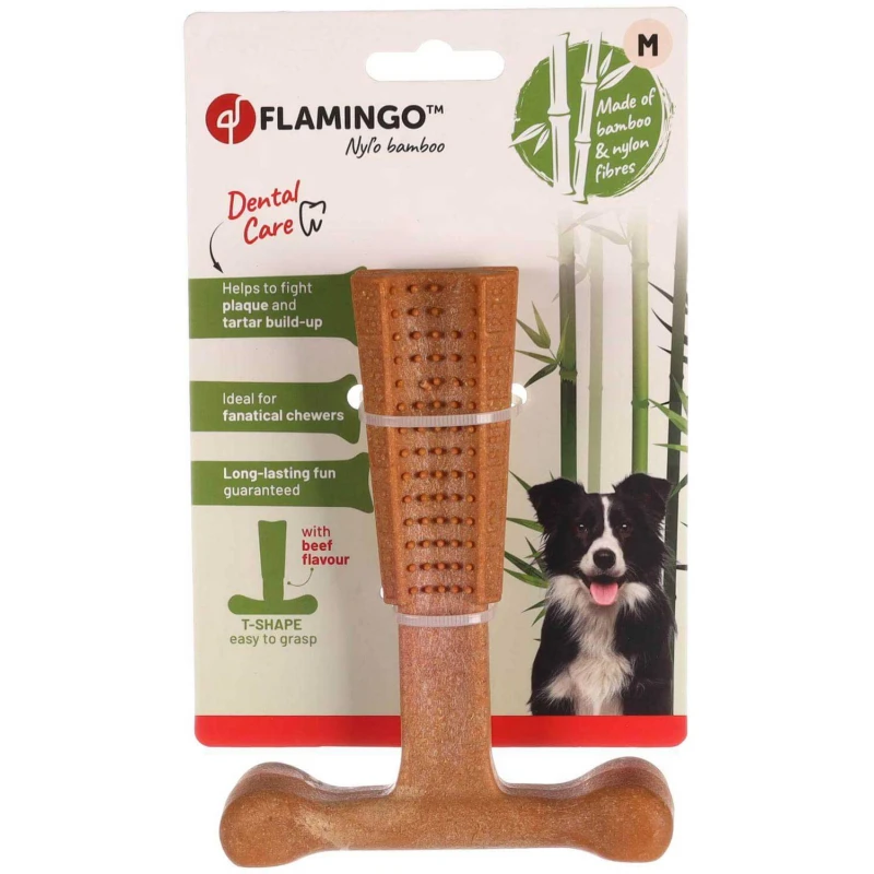 Κόκκαλο Για Σκύλους Dt Nyl'o Bamboo T-bone Beef Medium 14,5cm ΣΚΥΛΟΙ