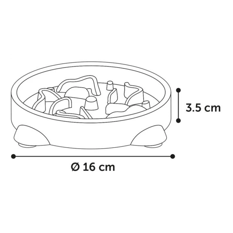 Μπολ Καλής Πέψης για Σκύλους Flamingo Beno Small 16x16x3,5cm 300ml Μπλε ΣΚΥΛΟΙ