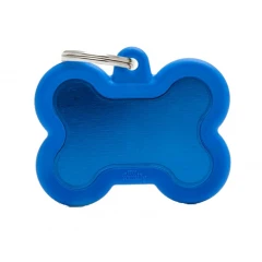 Ταυτότητα Σκύλου My Family Hushtags Alluminium Κόκκαλο Μπλε