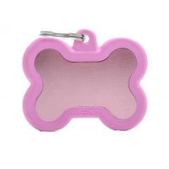 Ταυτότητα Σκύλου My Family Hushtags Alluminium Κόκκαλο Ροζ