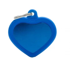 Ταυτότητα Σκύλου My Family Hushtags Alluminium Καρδιά Μπλε