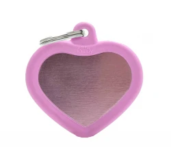 Ταυτότητα Σκύλου My Family Hushtags Alluminium Καρδιά Ροζ