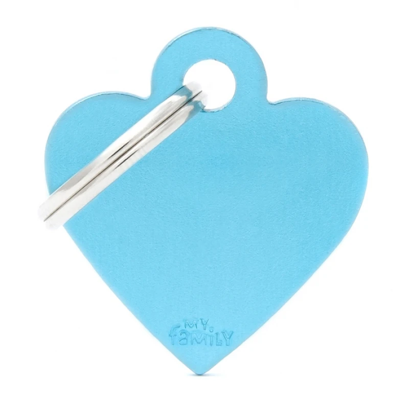 ΤΑΥΤΟΤΗΤΑ ΣΚΥΛΟΥ MY FAMILY BASIC HANDMADE LIGHT BLUE SMALL HEART 3X2CM ΤΑΥΤΟΤΗΤΕΣ