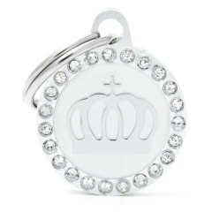 Ταυτότητα Σκύλου My Family Κορώνα Λευκή Small 2x2cm Ταυτότητα Σκύλου My Family Κορώνα Λευκή Small 2x2cm