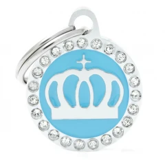 Ταυτότητα Σκύλου My Family Κορώνα Γαλάζια Small 2x2cm Ταυτότητα Σκύλου My Family Κορώνα Γαλάζια Small 2x2cm