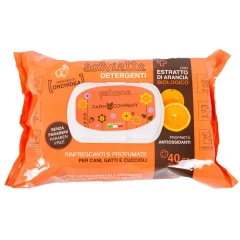 Μαντηλάκια Καθαρισμού Farm Company Pet Care Orange Extract & Orchid 40τμχ