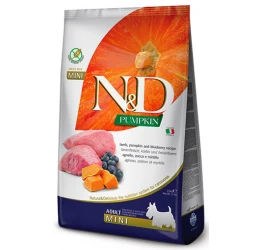N&D Grain Free Pumpkin Lamb & Blueberry Adult Mini 2,5kg N&D Grain Free Pumpkin Lamb & Blueberry Adult Mini 2,5kg