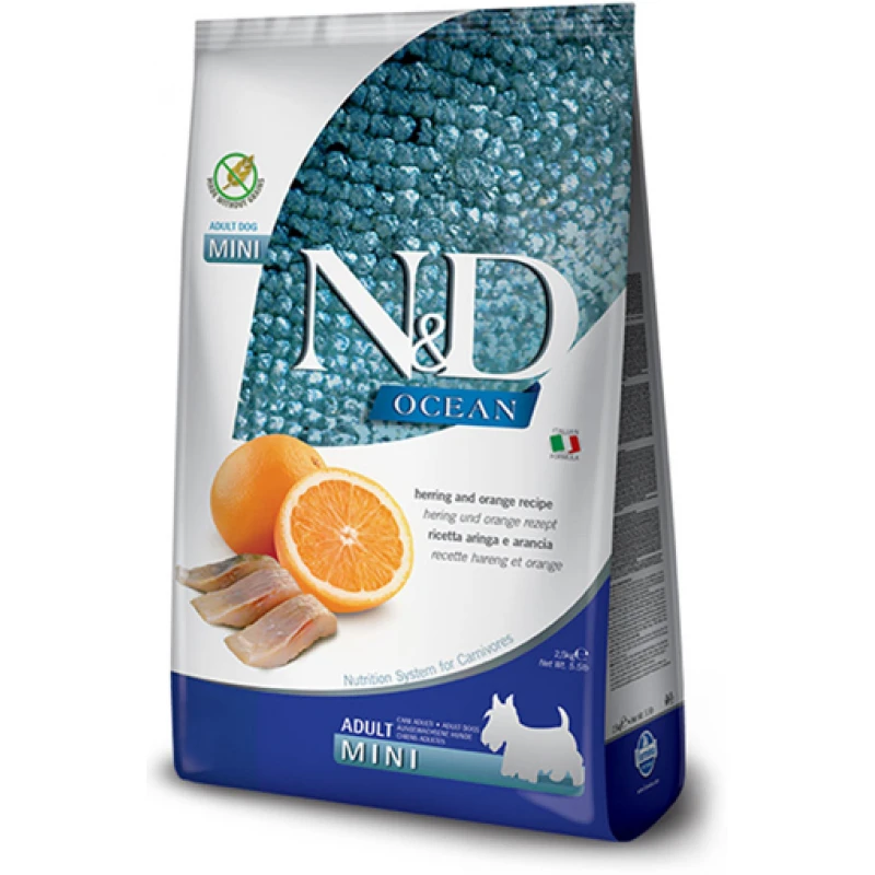 N&D Ocean Grain Free Herring & Orange Mini 2,5kg Σκύλοι