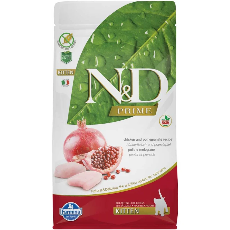 N&D Prime Cat Grain Free Chicken & Pomegranate Kitten 1,5kg Γάτες