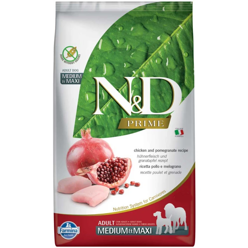 N&D Prime Chicken & Pomegranate Adult Medium & Maxi 12kg Σκύλοι