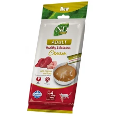 N&D Prime Λιχουδιά Γάτας Treat Cream with Chicken & Tuna Adult 60gr