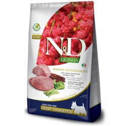 N&D Quinoa Weight Management Lamb Adult Mini 2,5kg N&D Quinoa Weight Management Lamb Adult Mini 2,5kg
