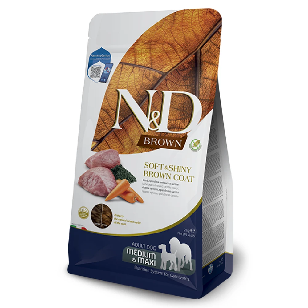 FARMINA ND Hundefutter Spirilin Medium Maxi Mit Lamm – 7 Kg Sack Für Mittlere Bis Große Hunde