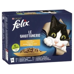 Felix AGAIL Πολυσυσκευασία 10x85gr με Τόνο, Κοτόπουλο, Κουνέλι & Γλώσσα