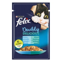 Felix Doubly Delicious 85gr με Σαρδέλα & Σολομό σε Ζελέ Felix Doubly Delicious 85gr με Σαρδέλα & Σολομό σε Ζελέ