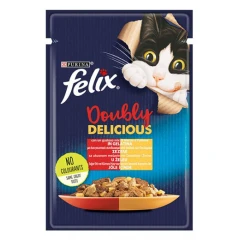 Felix Doubly Delicious 85gr με Βοδινό & Πουλερικά σε Ζελέ Felix Doubly Delicious 85gr με Βοδινό & Πουλερικά σε Ζελέ