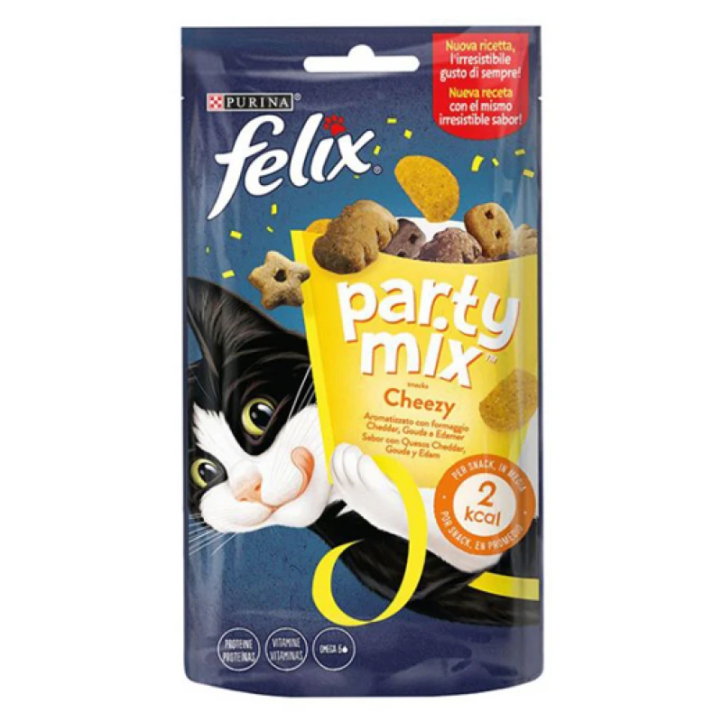 Felix Party Mix Cheesy 60gr με Cheddar, Gouda & Edam Γάτες