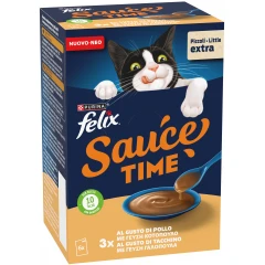 Felix Sauce Time Πολυσυσκευασία σε Σάλτσα με Κοτόπουλο και Γαλοπούλα 6x40gr