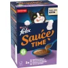 Felix Sauce Time Πολυσυσκευασία σε Σάλτσα με Κοτόπουλο και Σολομό 6x40gr