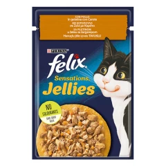 Felix Sensations Jellies 85gr με Κοτόπουλο & Καρότα Felix Sensations Jellies 85gr με Κοτόπουλο & Καρότα