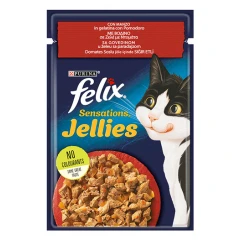 Felix Sensations Jellies 85gr με Βοδινό & Ντομάτα Felix Sensations Jellies 85gr με Βοδινό & Ντομάτα
