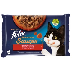 Felix Sensations Sauces Πολυσυσκευασία 4x85gr με Γαλοπούλα, Μπέικον & Βοδινό Felix Sensations Sauces Πολυσυσκευασία 4x85gr με Γαλοπούλα, Μπέικον & Βοδινό