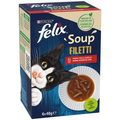 Felix Soups Fillet Πολυσυσκευασία  6x48gr με Βοδινό, Κοτόπουλο & Αρνί Felix Soups Fillet Πολυσυσκευασία  6x48gr με Βοδινό, Κοτόπουλο & Αρνί