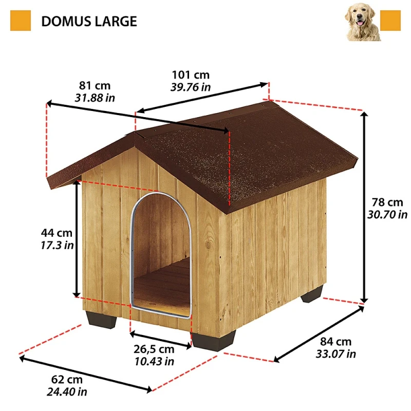 Σπιτάκι Σκύλου Domus Large 81 x 101 x h 78 cm Ferplast ΣΚΥΛΟΙ