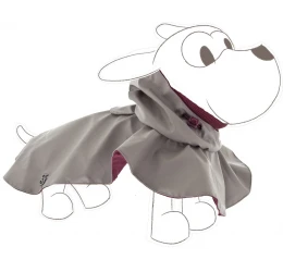 Παλτό Σκύλου Ferribiella Goccia Cape Medium 40cm Μπες - Γκρι Παλτό Σκύλου Ferribiella Goccia Cape Medium 40cm Μπες - Γκρι