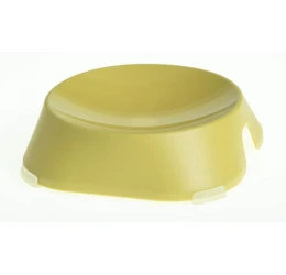 Μπολ Φαγητού και Νερού για Σκύλο και Γάτα Fiboo Yellow Flat Bowl with Rubber Bands Κίτρινο