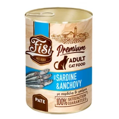 Fisi Cat Adult Γαύρος και Σαρδέλα Pate 400gr