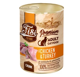 Fisi Cat Adult Κοτόπουλο και Γαλοπούλα σε Σάλτσα 400gr Fisi Cat Adult Κοτόπουλο και Γαλοπούλα σε Σάλτσα 400gr