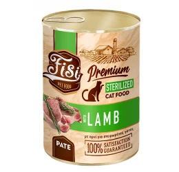 Fisi Cat Adult Sterilised Αρνί Pate 400gr Fisi Cat Adult Sterilised Αρνί Pate 400gr