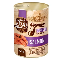 Fisi Cat Adult Sterilised Σολομός Pate 400gr Fisi Cat Adult Sterilised Σολομός Pate 400gr