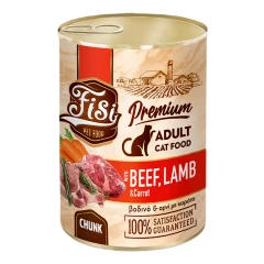 Fisi Cat Adult Βοδινό Αρνί και Καρότα σε Σάλτσα 400gr