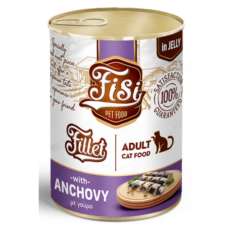 Fisi Fillet Cat Adult Γαύρος σε Ζελέ 400gr Γάτες Fisi Fillet Cat Adult Γαύρος σε Ζελέ 400gr Γάτες