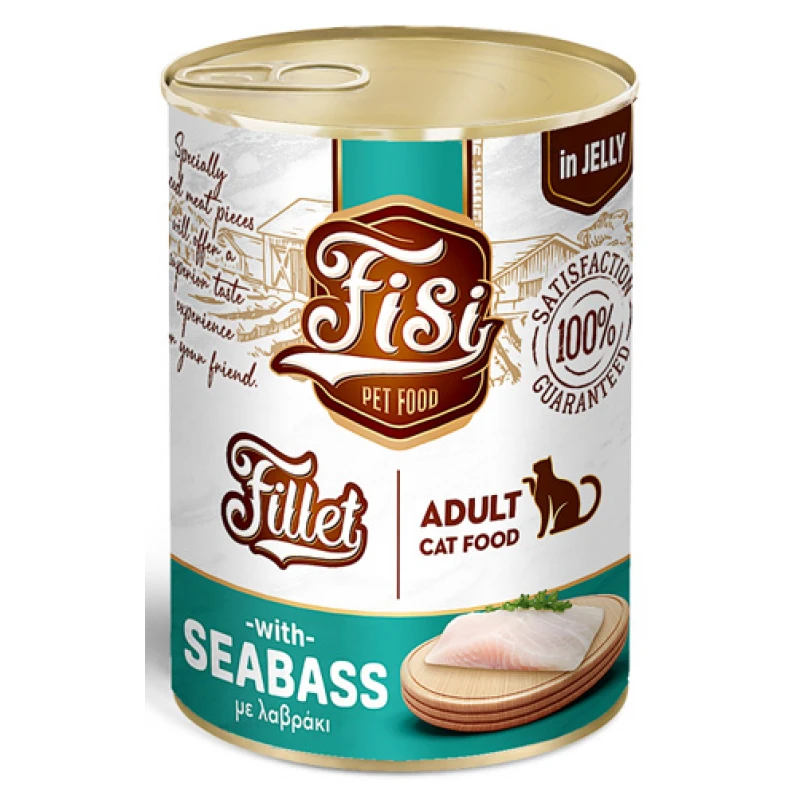 Fisi Fillet Cat Adult Λαυράκι σε Ζελέ 400gr Γάτες Fisi Fillet Cat Adult Λαυράκι σε Ζελέ 400gr Γάτες