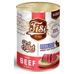 Fisi Fillet Cat Adult Μοσχάρι σε Ζελέ Sterilized 400gr