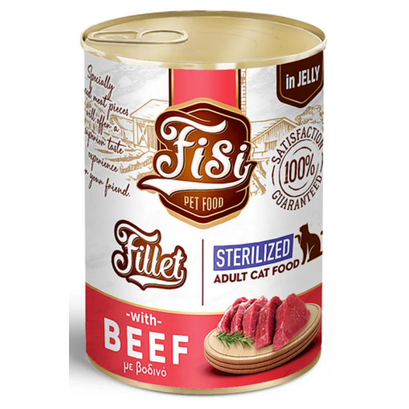 Fisi Fillet Cat Adult Μοσχάρι σε Ζελέ Sterilized 400gr Γάτες Fisi Fillet Cat Adult Μοσχάρι σε Ζελέ Sterilized 400gr Γάτες