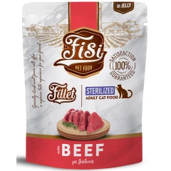 Fisi Fillet Cat Sterilized Βοδινό σε Ζελέ 300gr