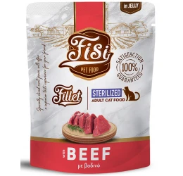 Fisi Fillet Cat Sterilized Βοδινό σε Ζελέ 300gr Fisi Fillet Cat Sterilized Βοδινό σε Ζελέ 300gr