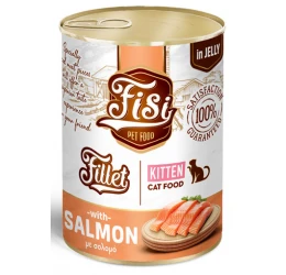 Fisi Fillet Kitten Υγρή Τροφή σε Ζελέ για Γατάκια με Σολομό 400gr