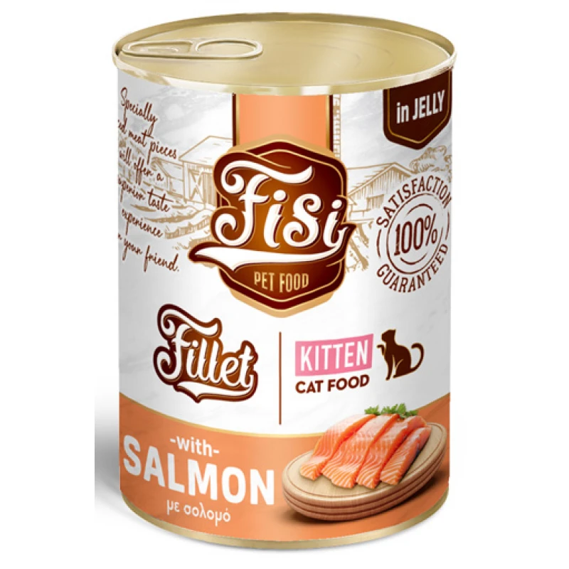 Fisi Fillet Kitten Υγρή Τροφή σε Ζελέ για Γατάκια με Σολομό 400gr Γάτες Fisi Fillet Kitten Υγρή Τροφή σε Ζελέ για Γατάκια με Σολομό 400gr Γάτες