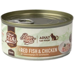 Fisi Pure Meat Cat Adult Κοκκινόψαρο & Κοτόπουλο σε κομματάκια 170gr Fisi Pure Meat Cat Adult Κοκκινόψαρο & Κοτόπουλο σε κομματάκια 170gr